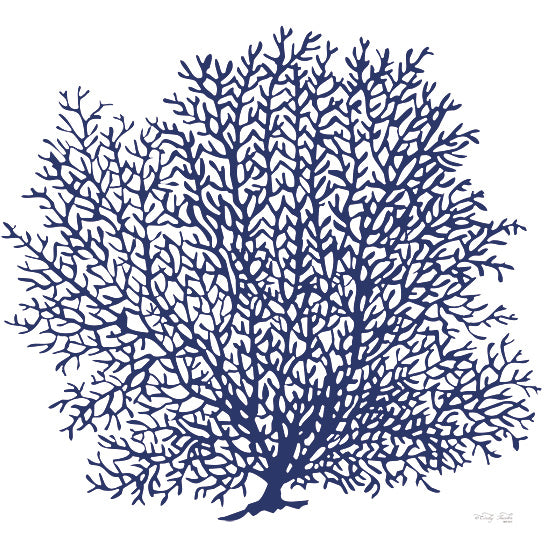 Cindy Jacobs CIN4252 - CIN4252 - Navy Coral II - 12x12 blue coral, marine life, ocean-inspired art, tropical decor, underwater nature, beach-themed wall art, watercolor illustration from Penny Lane