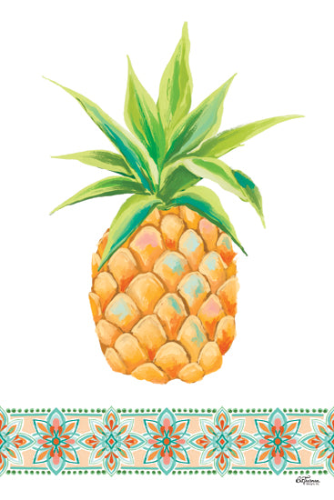 Cat Thurman Designs CTD341 - CTD341 - Pineapple Sunshine - 12x18 pineapple illustration, tropical fruit painting, colorful decorative food art, exotic fruit design, kitchen decor from Penny Lane