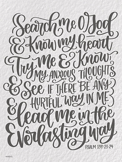 Imperfect Dust DUST1242 - DUST1242 - Everlasting Way - 12x16 Scripture quote, Christian faith, Psalm 139:23-24, Bible inspiration, typography, decorative lettering, spiritual, worship, prayer from Penny Lane