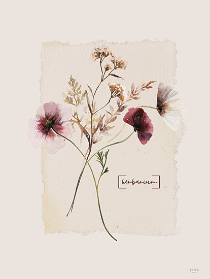 Lux + Me Designs LUX1121 - LUX1121 - Herbarium - 12x16 Watercolor floral art, botanical illustration, pressed flower look, elegant flower bouquet, textured background, dried flowers from Penny Lane