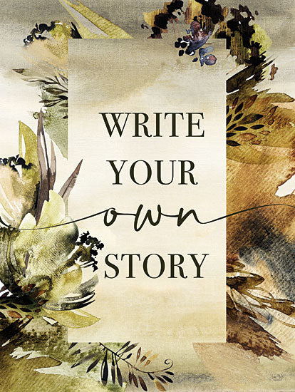Lux + Me Designs LUX930 - LUX930 - Write Your Own Story - 12x16 motivational, write your story, inspirational quote, watercolor leaves, artistic, life journey, nature tones from Penny Lane