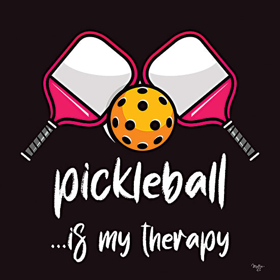 Mollie B. MOL2801 - MOL2801 - Pickleball is My Therapy - 12x12 pickleball therapy, self-care through sports, pink paddles, fitness motivation, casual competition, exercise for mental health from Penny Lane