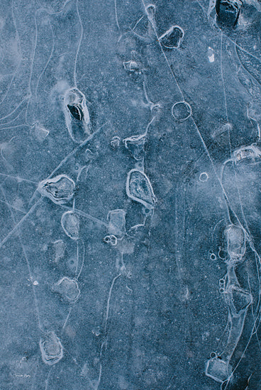 Jennifer Rigsby RIG239 - RIG239 - Ice Study No. 1 - 12x18 Frozen ice, cracks and patterns, winter texture, abstract nature, frozen lake, artistic photography from Penny Lane