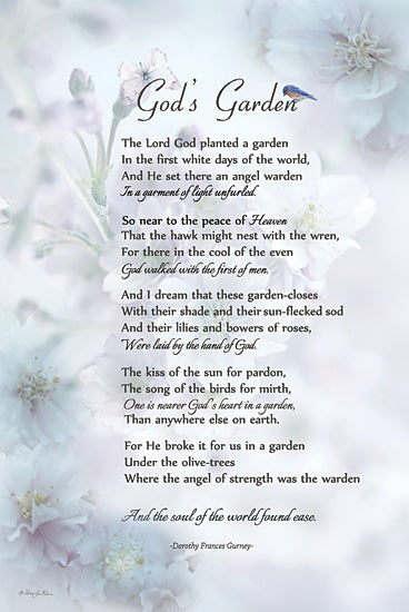 Robin-Lee Viera RLV726 - RLV726 - God's Garden II - 12x18 God's Garden poem, floral background, religious inspiration, decorative typography, soft pastel from Penny Lane
