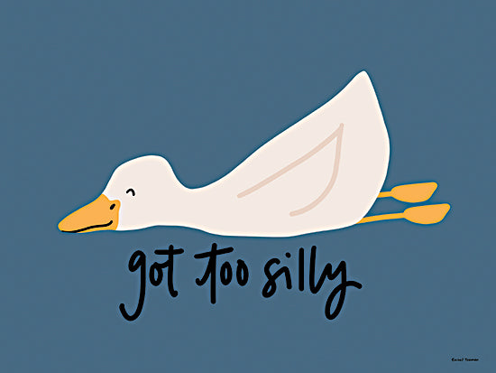 Rachel Nieman RN749 - RN749 - Got too Silly - 16x12 duck, silly, cartoon, relaxed, humor, playful, childlike, whimsical illustration from Penny Lane