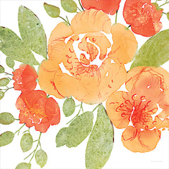 BLUE502 - Peachy Floral II - 12x12