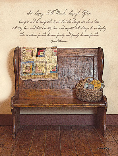 Susie Boyer BOY102A - Friends Become Family - - Bench, Inspirational, Quilt, Basket, Yarn from Penny Lane Publishing