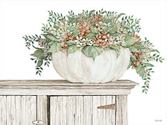 CIN3108 - Fall Floral Pumpkin (white) - 16x12