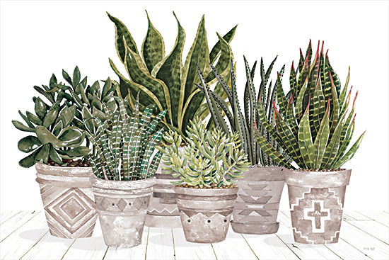 Cindy Jacobs CIN4216 - CIN4216 - Aztec Succulent Set - 18x12 Still Life, Succulents, Cactus, Botanical, Vases, Aztec Vases, Southwestern from Penny Lane
