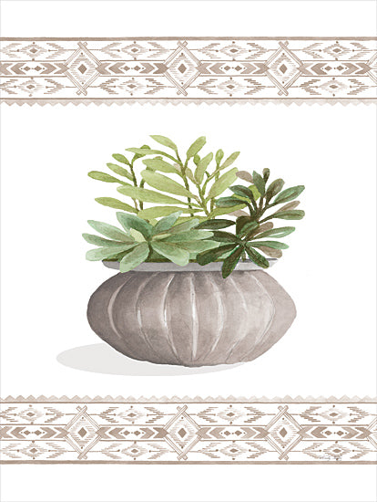 Cindy Jacobs CIN4218 - CIN4218 - Aztec Succulent I - 12x16 Succulents, Cactus, Potted Plant, Botanical, Vase, Aztec Vase, Southwestern, Pattern from Penny Lane