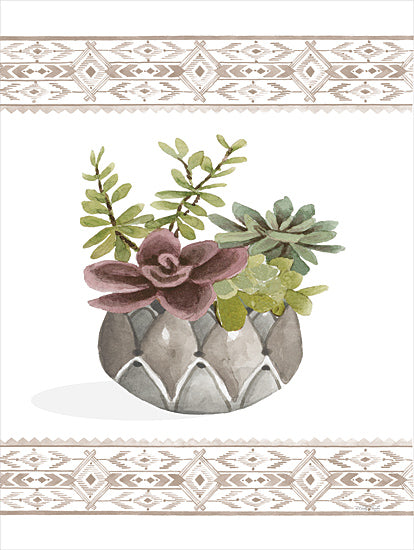 Cindy Jacobs CIN4219 - CIN4219 - Aztec Succulent II - 12x16 Succulents, Cactus, Potted Plant, Botanical, Vase, Aztec Vase, Southwestern, Pattern from Penny Lane