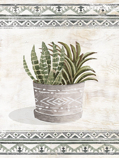 Cindy Jacobs CIN4224 - CIN4224 - Aztec Succulent VII - 12x16 Succulents, Cactus, Potted Plant, Botanical, Vase, Aztec Vase, Southwestern, Pattern from Penny Lane