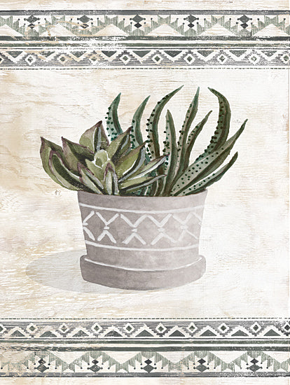 Cindy Jacobs CIN4225 - CIN4225 - Aztec Succulent VIII - 12x16 Succulents, Cactus, Potted Plant, Botanical, Vase, Aztec Vase, Southwestern, Pattern from Penny Lane