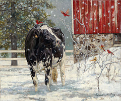 COW325 - Cardinal Visitors - 16x12