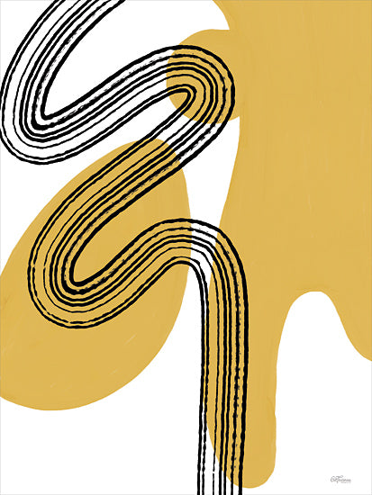 Cat Thurman Designs CTD209 - CTD209 - Winding Ways 1 - 12x16 Abstract, Swirl, Contemporary, Gold, Black, Winding Ways from Penny Lane