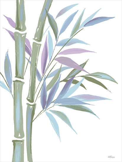 Cat Thurman Designs CTD213 - CTD213 - Pastel Bamboo - 12x16 Tropical, Bamboo, Stalk, Leaves, Purple, Blue Leaves, Pastel Bamboo from Penny Lane