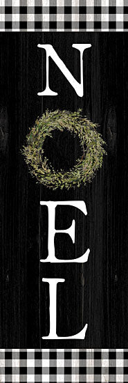 Dogwood Portfolio DOG206A - DOG206A - Noel Wreath - 12x36 Noel, Wreath, Christmas, Holidays, Greenery, Black & White Plaid, Signs from Penny Lane