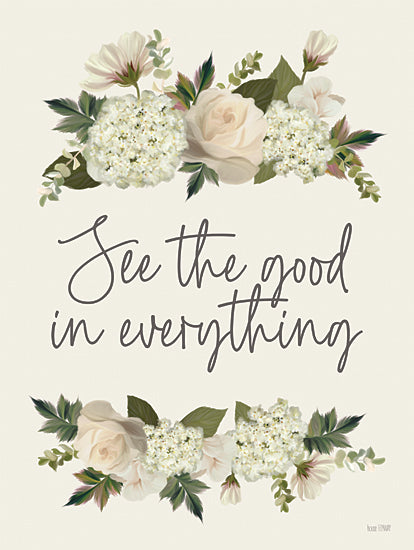 House Fenway FEN864 - FEN864 - See the Good in Everything - 12x16 Inspirational, See the Good in Everything, Typography, Signs, Motivational, Flowers, Hydrangeas, Greenery, Eucalyptus, Textual Art, Spring from Penny Lane