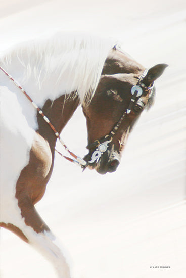 Kari Brooks KARI155 - KARI155 - Western Paint - 12x18 Horse, Western, Brown & White Horse, Sideview from Penny Lane