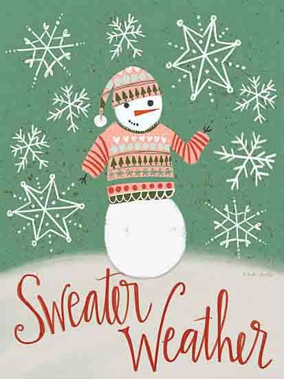 Katie Doucette KD182 - KD182 - Sweater Weather - 12x16 Winter, Snowman, Snowflakes, Sweater Weather, Typography, Signs, Textual Art from Penny Lane