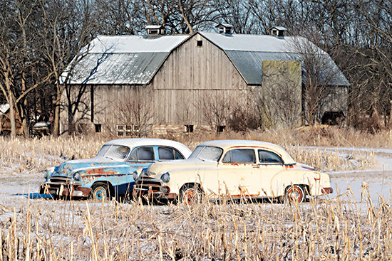 Lori Deiter LD3115 - LD3115 - Rust in Peace I - 18x12 Farm, Barn, Fields, Winter, Snow, Cars, Rusty Cars, Vintage, Landscape, Photography from Penny Lane