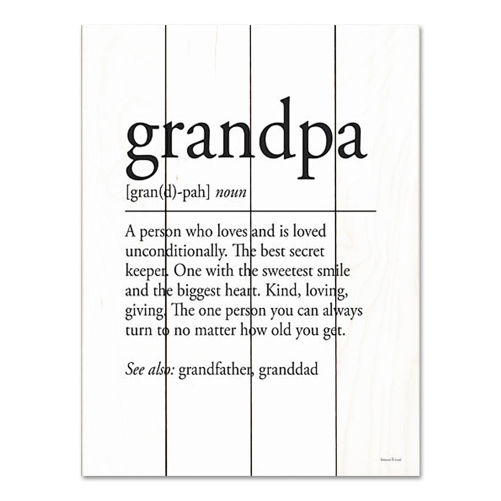 lettered & lined LET688PAL - LET688PAL - Grandpa Definition 1 - 12x16 Grandpa, Grandfather, Papa, Definition, Typography, Signs, Inspirational, Black & White from Penny Lane