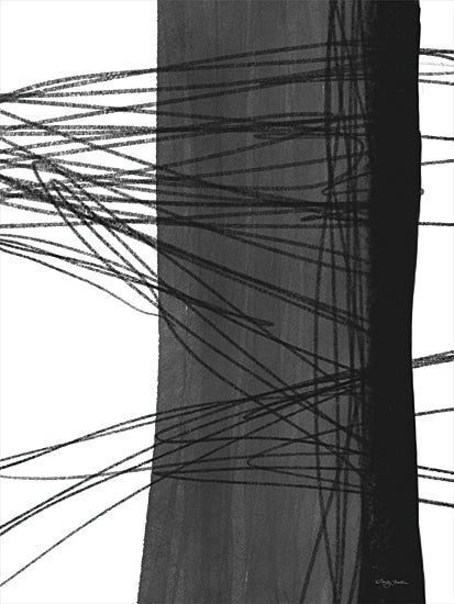Molly Mattin MAT134 - MAT134 - Erosion 1 - 12x16 Abstract, Column, Scribbled Lines, Black & White, Contemporary from Penny Lane