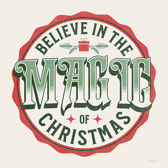 Molly Mattin MAT202 - MAT202 - Believe in the Magic of Christmas - 12x12 Christmas, Holidays, Believe in the Magic of Christmas, Typography, Signs, Textual Art, Red, Green from Penny Lane