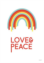 PAV452 - Retro Love & Peace Rainbow - 12x16