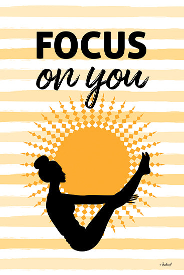Martina Pavlova PAV493 - PAV493 - Focus on You - 12x18 Focus on You, Motivational, Yoga, Yoga Pose, Woman, Typography, Signs from Penny Lane