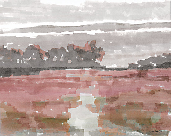 Stellar Design Studio SDS576 - SDS576 - Marsh View II    - 16x12 Abstract, Landscape, Red, Gray, Marsh View, Contemporary, Muted Colors from Penny Lane