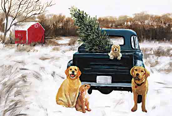 White Ladder WL228 - WL228 - Holiday Helpers I - 18x12 Christmas, Holidays, Dogs, Winter, Truck Christmas Tree, Farm, Barn, Holidays Helpers from Penny Lane