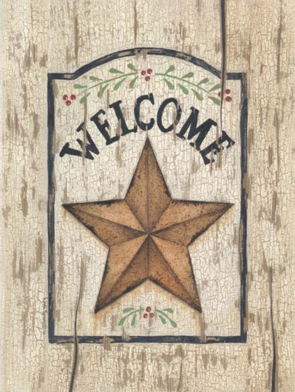Linda Spivey LS1114 - Welcome Star - Welcome, Barn Star, Wood Planks from Penny Lane Publishing