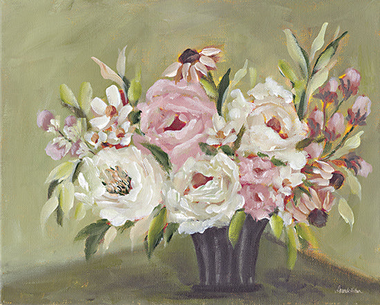 Amanda Hilburn AH190 - AH190 - Southern Elegance - 16x12 Flowers, Pink Flowers, White Flowers, Bouquet, Greenery, Abstract, Southern Elegance from Penny Lane