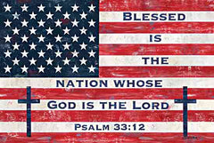 ALP2491 - Blessed is the Nation Flag - 18x12