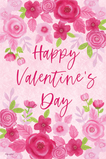 Annie LaPoint ALP2592 - ALP2592 - Valentine Garden - 12x18 Valentine's Day, Flowers, Pink Flowers, Happy Valentine's Day, Typography, Signs, Textual Art, Decorative from Penny Lane