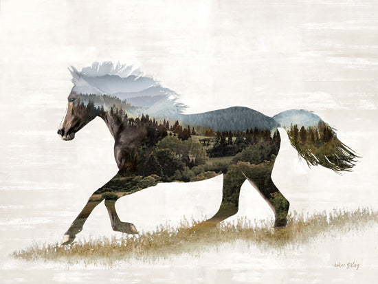 Amber Sterling AS189 - AS189 - Landscape Horse Fusion - 16x12 Photography, Horse, Galloping Horse, Landscape, Fusion, Double Exposure from Penny Lane