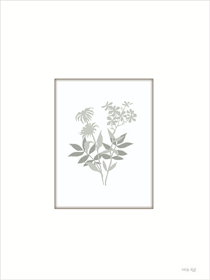 Cindy Jacobs CIN4268 - CIN4268 - Botanical Silhouette I - 12x16 Flowers, Silhouette, Border, Botanical, Leaves, White from Penny Lane