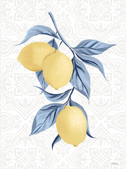 Cat Thurman Designs CTD211 - CTD211 - Lemon Branch - 12x16 Kitchen, Lemons, Lemons on a Tree Branch, Patterned Background from Penny Lane