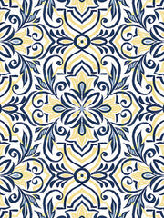 CTD212 - Navy and Yellow Tile - 12x16