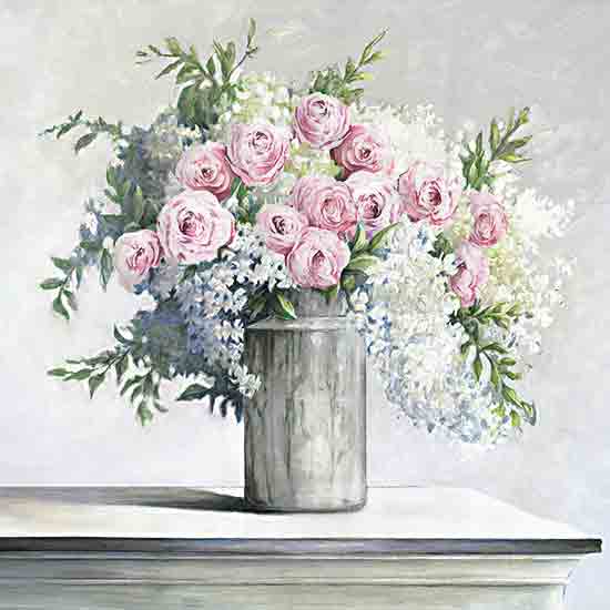 Dogwood Portfolio DOG271 - DOG271 - Spring Floral - 12x12 Flowers, Pink Flowers, White Flowers, Greenery, Vase, Bouquet, Spring, Spring Flowers, Cottage/Country from Penny Lane