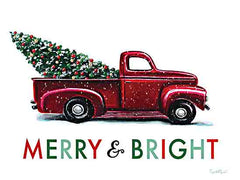 ET240 - Merry & Bright Red Truck - 16x12