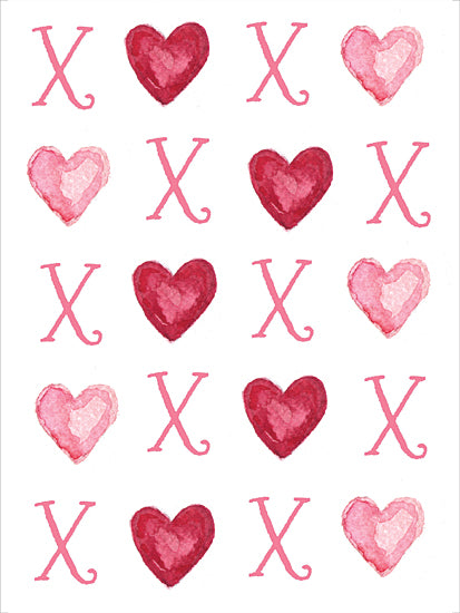 Elizabeth Tyndall ET289 - ET289 - Hugs and Hearts - 12x16 Valentine's Day, Hearts, Xs, Os, Love, Pink, Red from Penny Lane