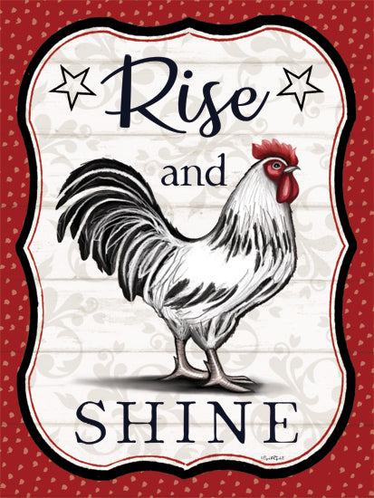 Elizabeth Tyndall ET343 - ET343 - Rise and Shine Rooster - 12x16 Bedroom, Rooster, Farmhouse/Country, Rise and Shine, Typography, Signs, Textual Art, Stars from Penny Lane