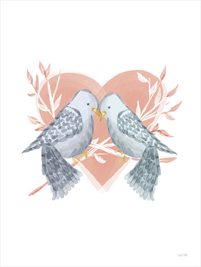 House Fenway FEN1051 - FEN1051 - Love Birds - 12x16 Birds, Love Birds, Heart, Greenery, Blue Birds, Love from Penny Lane