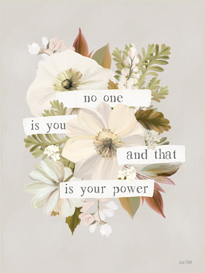 House Fenway FEN1084 - FEN1084 - Your Power - 12x16 Flowers, White Flowers, Inspirational, No One is You and That is Your Power, Typography, Signs, Textual Art, Greenery from Penny Lane