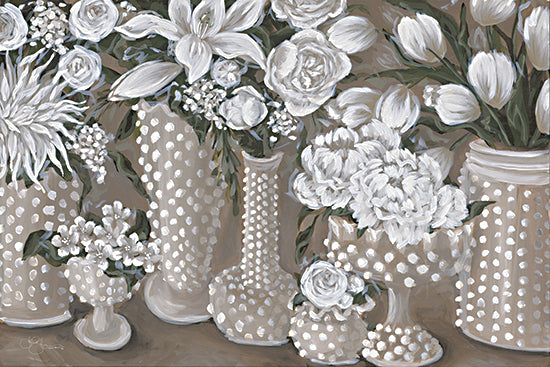 Hollihocks Art HH251 - HH251 - Milk Glass Vases - 18x12 Still Life, Vases, Milk Glass Vases, Flowers, White Flowers, Vintage from Penny Lane