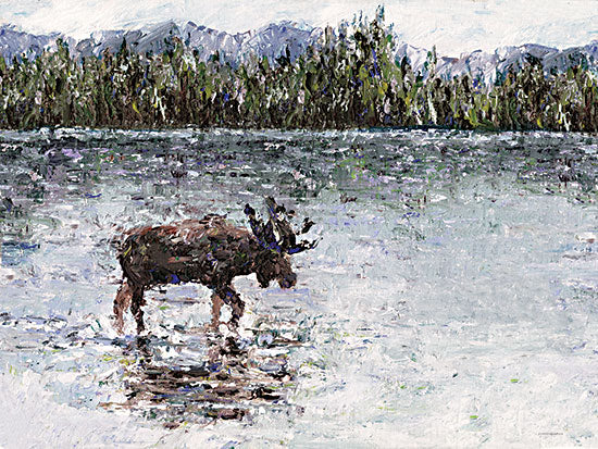 Kamdon Kreations KAM649 - KAM649 - In the Wild - 16x12 Landscape, River, Trees, Mountains, Moose, Wildlife, Reflection, Abstract from Penny Lane