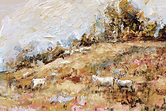 Kamdon Kreations KAM902 - KAM902 - Arise - 18x12 Abstract, Landscape, Cows, Grazing Cows, Hill, Trees, Textured from Penny Lane