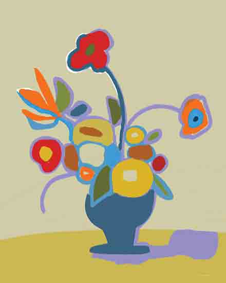 Kamdon Kreations KAM982 - KAM982 - Cheers     - 12x16 Flowers, Bouquet, Vase, Abstract, Contemporary, Shadow from Penny Lane